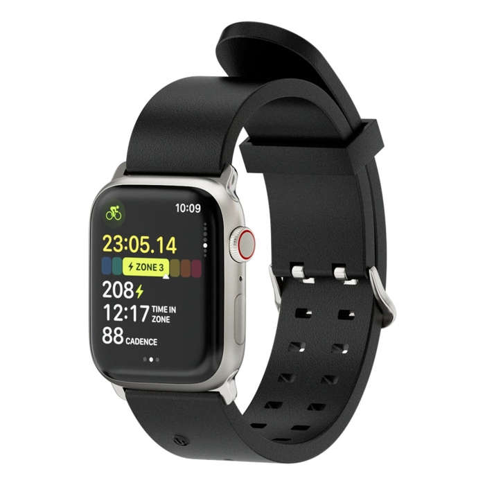 For Apple Watch Series 3 42mm Luminous Colorful Light Silicone Watch Band(Black)