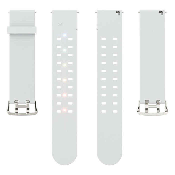 For Apple Watch Series 2 38mm Luminous Colorful Light Silicone Watch Band(Light Grey)