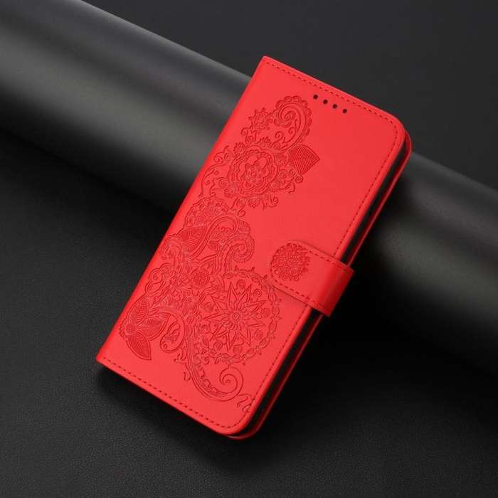 For Infinix Note 50x Datura Flower Embossed Flip Leather Phone Case(Red)