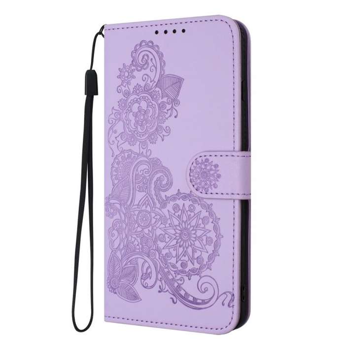For Infinix Note 50x Datura Flower Embossed Flip Leather Phone Case(Purple)