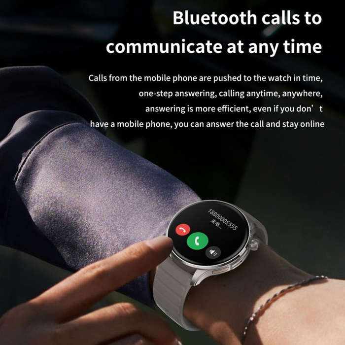 J45 1.43 inch BT5.1 Smart Sport Watch, Support Sleep / Heart Rate / Blood Oxygen / Blood Pressure...