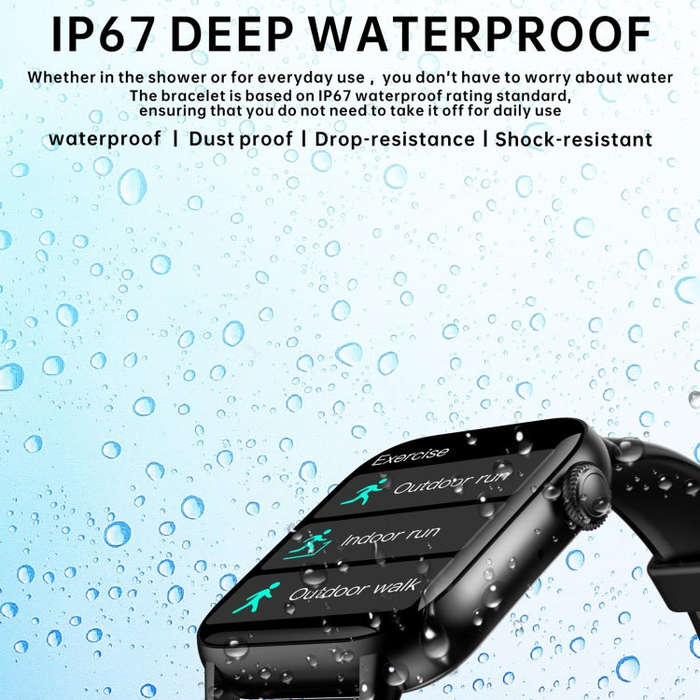 QS08 PRO 1.83 inch BT5.2 Smart Sport Watch, Support Sleep / Heart Rate / Blood Oxygen / Temperatu...