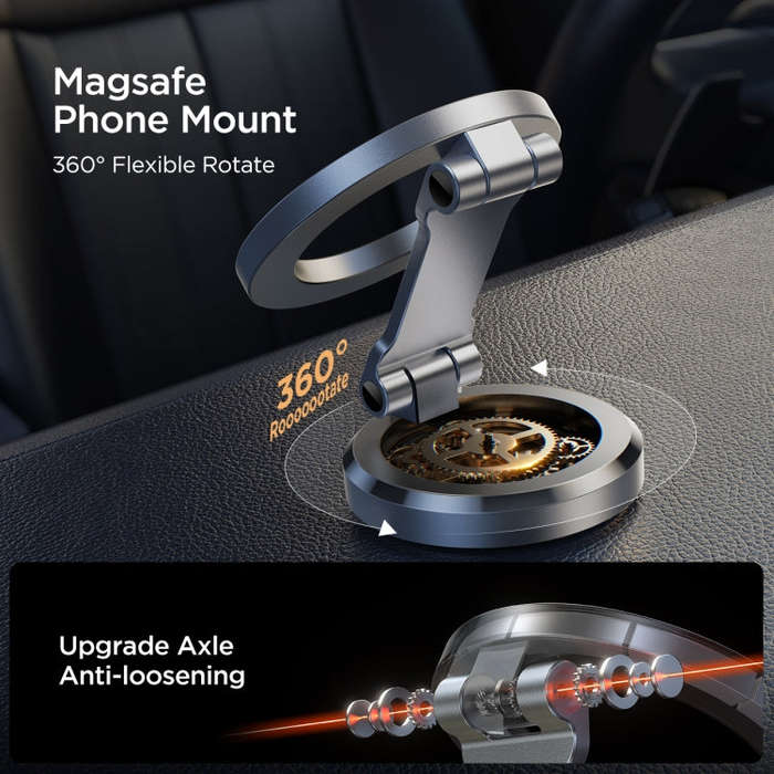 JOYROOM JR-ZS403 Metal Foldable Magnetic Car Phone Mount(Metal Grey)