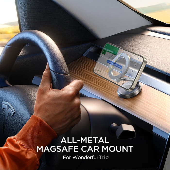 JOYROOM JR-ZS403 Metal Foldable Magnetic Car Phone Mount(Metal Grey)