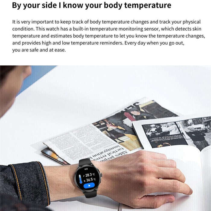 QS80 1.39 inch BT5.2 Smart Sport Watch, Support Bluetooth Call / Sleep / Blood Oxygen / Temperatu...
