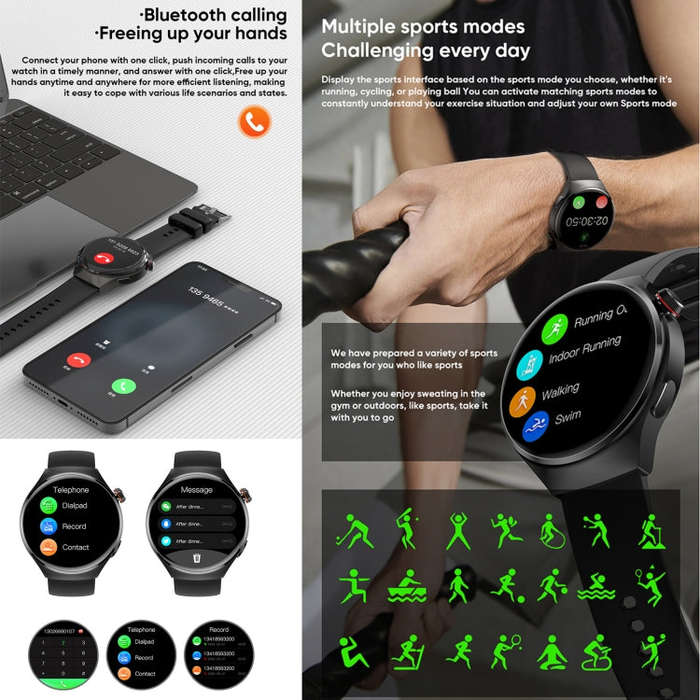 MT26 Smart Watch 1.43 inch AMOLED Bracelet, Support Bluetooth Call / Blood Pressure / Blood Oxyge...