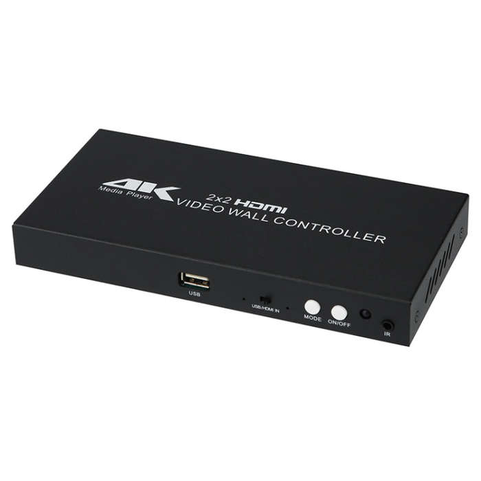 XP03 4K 2x2 HDMI Video Wall Controller Multi-screen Splicing Processor, Style:Playback Version(UK...