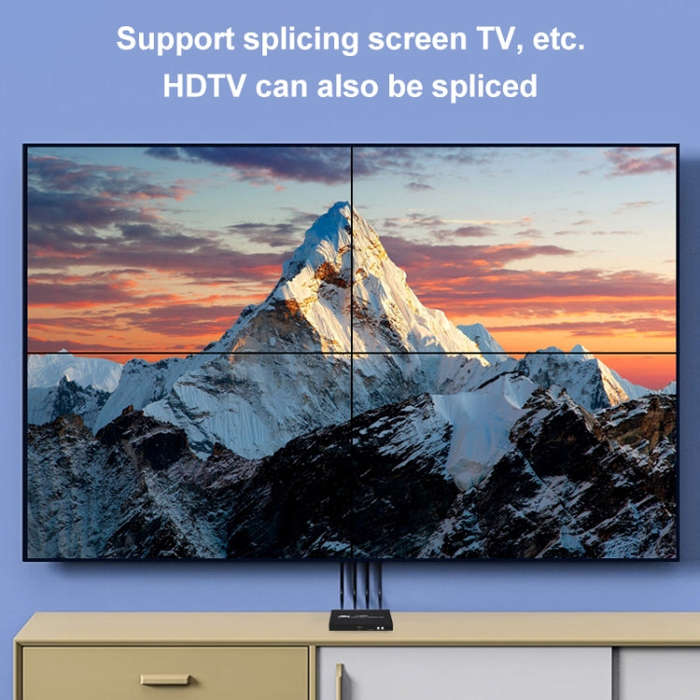 XP03 4K 2x2 HDMI Video Wall Controller Multi-screen Splicing Processor, Style:Playback Version(UK...