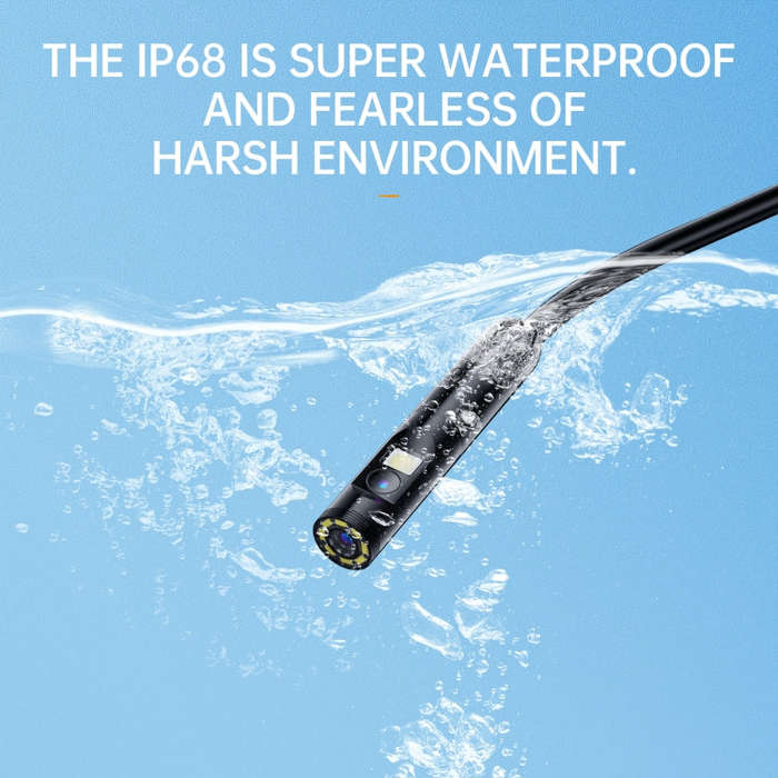 AN112 8mm Double Lenses HD Industry Endoscope Type-C + Micro USB + 8 Pin Connection, Length:3.5m ...