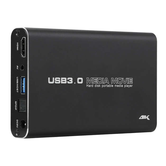 MP2506P 4K 30Hz HD Media Player, Support Auto Loop Play Videos & Photos & Music(US Plug)