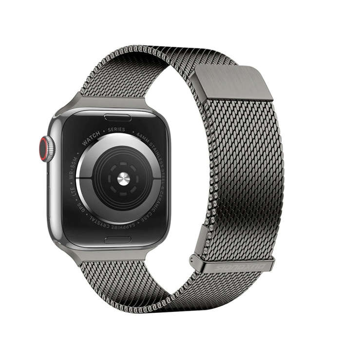 For Apple Watch Series 3 42mm DUX DUCIS Milanese Pro Series Stainless Steel Watch Band(Graphite)