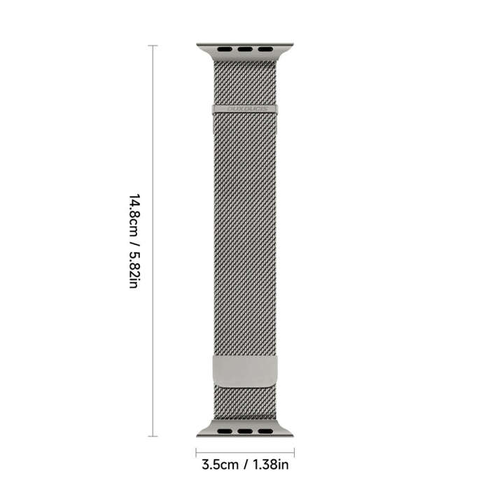 For Apple Watch Series 3 42mm DUX DUCIS Milanese Pro Series Stainless Steel Watch Band(Graphite)