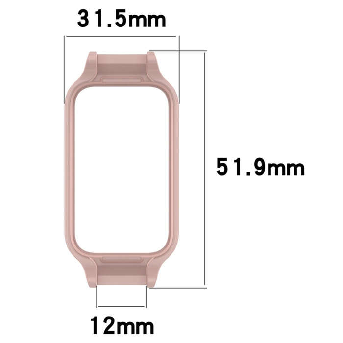 For Samsung Galaxy Fit 3 12mm Half Coverage Hollowed PC Watch Protective Case(Transparent Black)