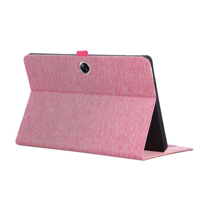 For OPPO Pad SE 11 2025 Fabric Texture Horizontal Flip Leather Tablet Case(Pink)