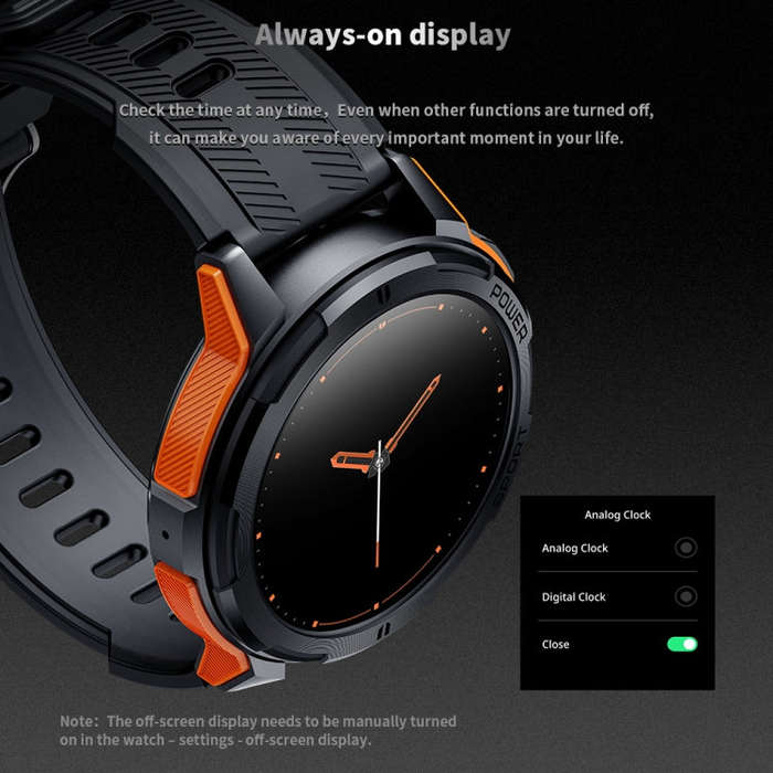 LEMFO C25 1.43 inch HD Round Screen Outdoor Smart Watch Supports Blood Oxygen Detection/Sedentary...