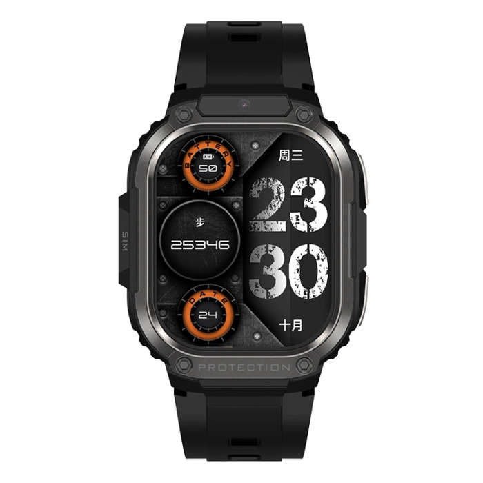 LEMFO DM63 2.13 inch AMOLED Square Screen Smart Watch Android 8.1, Specification:2GB+16GB(Black)