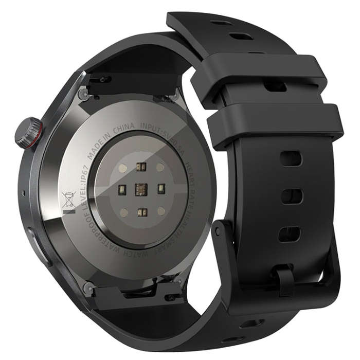 LEMFO DM80 1.43 inch AMOLED Round Screen Smart Watch Android 8.1, Specification:2GB+16GB(Black)