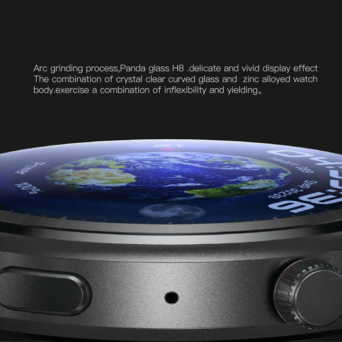 LEMFO DM80 1.43 inch AMOLED Round Screen Smart Watch Android 8.1, Specification:2GB+16GB(Black)