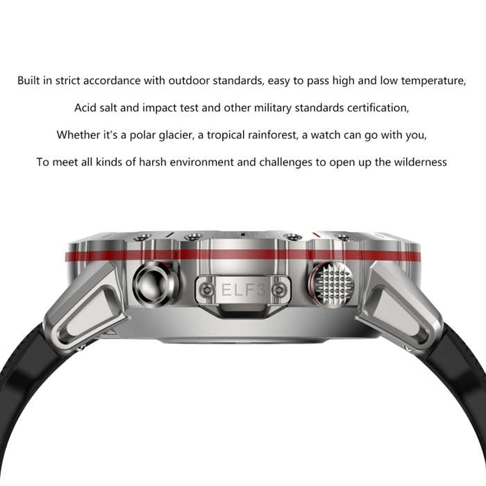 LEMFO ELF3 1.39 inch TFT Round Screen Outdoor Steel Strap Smart Watch Supports Blood Oxygen Monit...