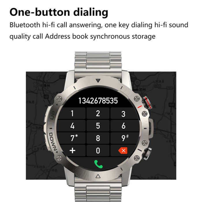 LEMFO ELF3 1.39 inch TFT Round Screen Outdoor Steel Strap Smart Watch Supports Blood Oxygen Monit...