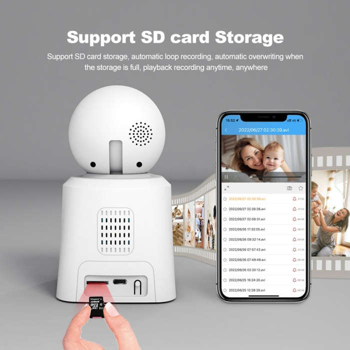 Srihome SH053 2MP 2.8 inch IPS Screen Smart IP Camera Baby Monitor(UK Plug)
