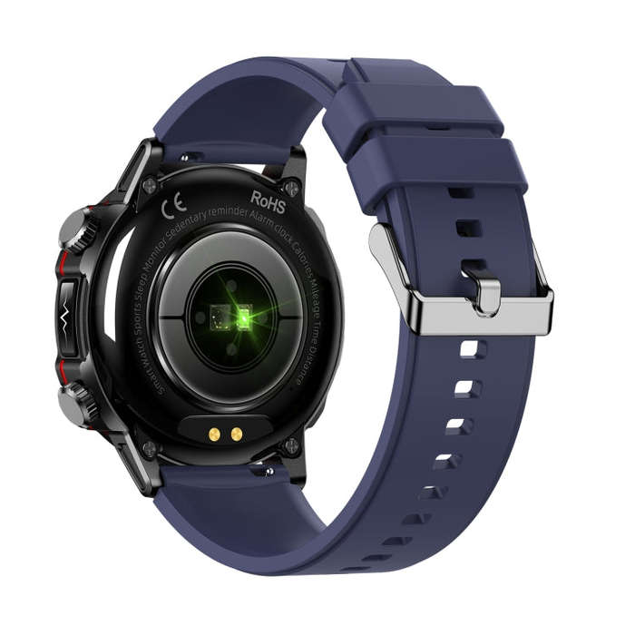 ET482 1.43 inch AMOLED Screen Sports Smart Watch Support Bluetooth Call /  ECG Function(Blue Sili...
