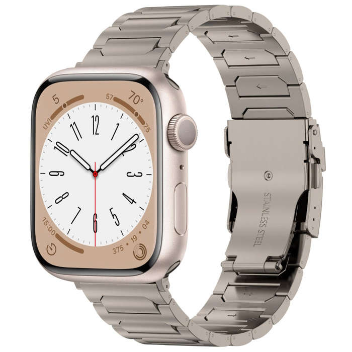 For Apple Watch 38mm I-Shaped Titanium Metal Watch Band(Titanium)