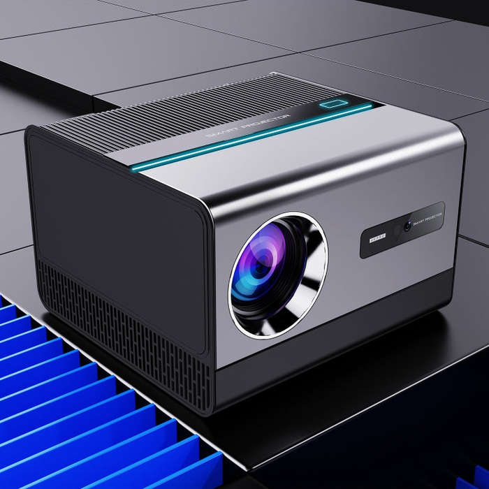 GXMO H50 Android 12 2GB+16GB 1080P 500ANSI 2.4G & 5G Dual WiFi Modes Wireless Projector(Black)