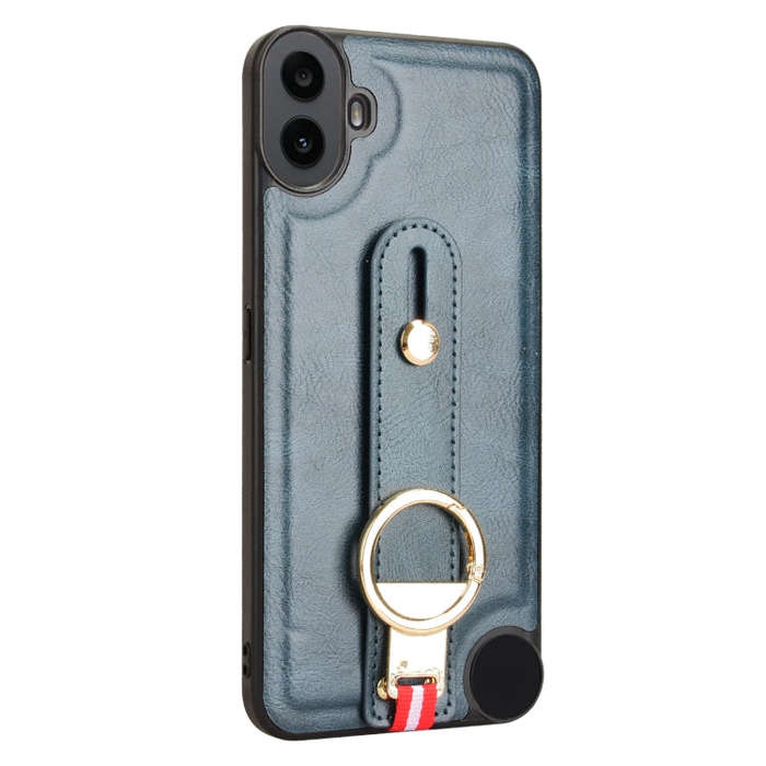 For Nothing CMF Phone 1 Wristband Leather Back Phone Case(Blue)