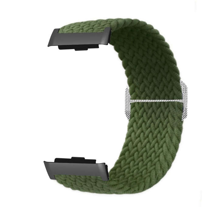 For Huawei Watch D Adjustable Woven Nylon Watch Band(Army Green)