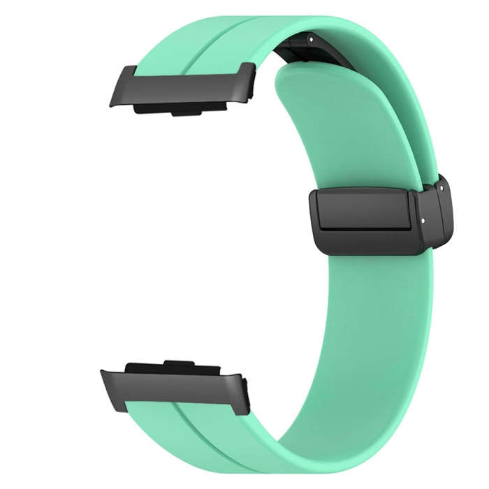 For Huawei Watch D Solid Color Folding Magnetic Buckle Silicone Watch Band(Mint Green)