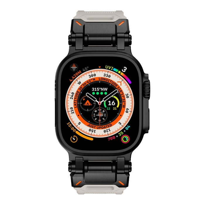 For Apple Watch Series 5 44mm Explorer TPU Watch Band(Black Starlight)