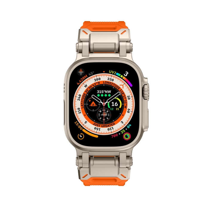 For Apple Watch Series 5 44mm Explorer TPU Watch Band(Titanium Orange)