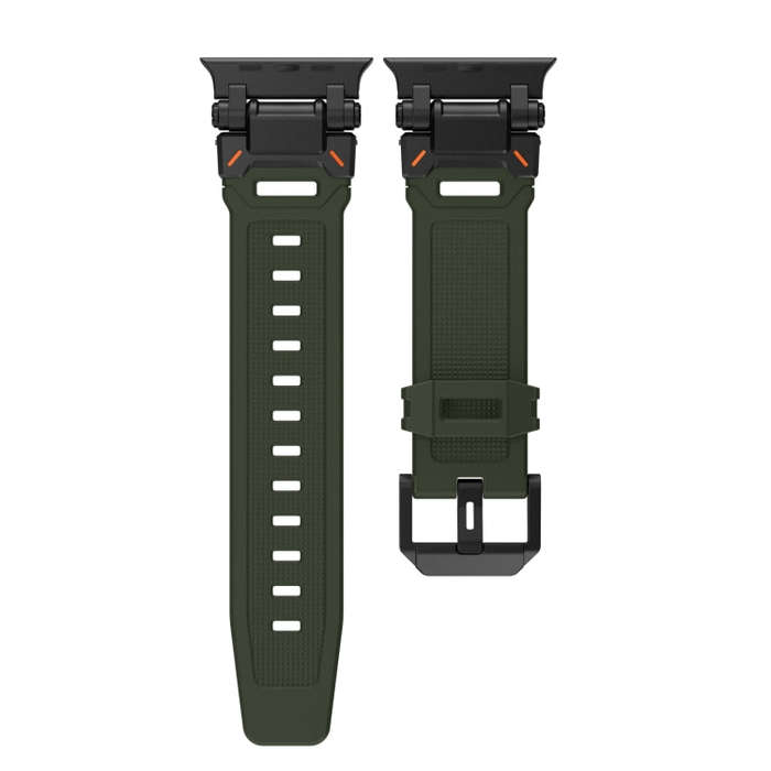 For Apple Watch Series 4 44mm Explorer TPU Watch Band(Black Green)