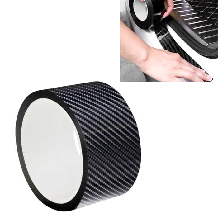 Universal Car Carbon Fiber Door Anti-collision Strip Protection Guards Trims Stickers Tape, Size:...
