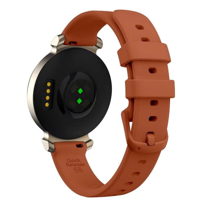For Garmin Lily 2 Silicone Watch Band Wristband(Mocha Brown)