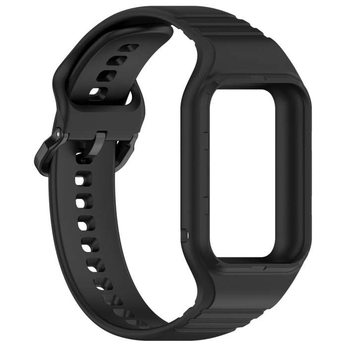 For Xiaomi Mi Band 8 Pro Solid Color Integrated TPU Watch Band(Black)