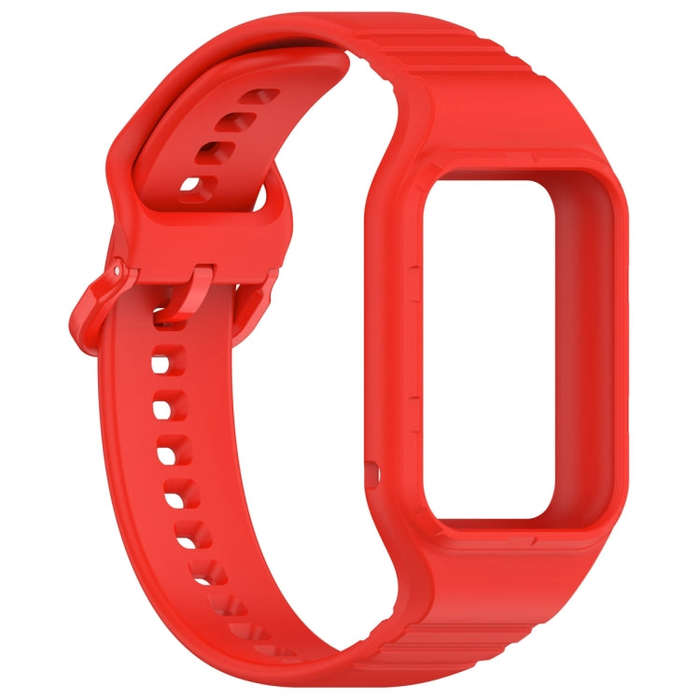 For Xiaomi Mi Band 8 Pro Solid Color Integrated TPU Watch Band(Red)