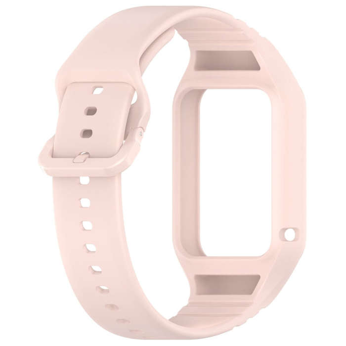 For Xiaomi Mi Band 8 Pro Solid Color Integrated TPU Watch Band(Light Pink)