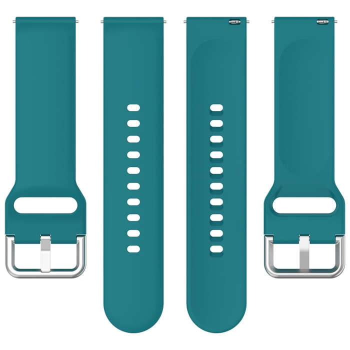 For CMF Watch Pro D395 / Watch Pro 2 22mm Solid Color Silver Buckle Silicone Watch Band, Size:L(G...