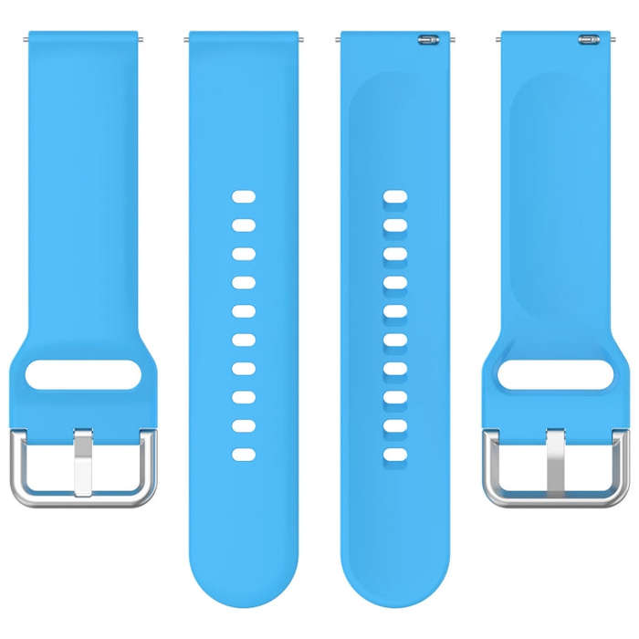 For CMF Watch Pro D395 / Watch Pro 2 22mm Solid Color Silver Buckle Silicone Watch Band, Size:L(S...