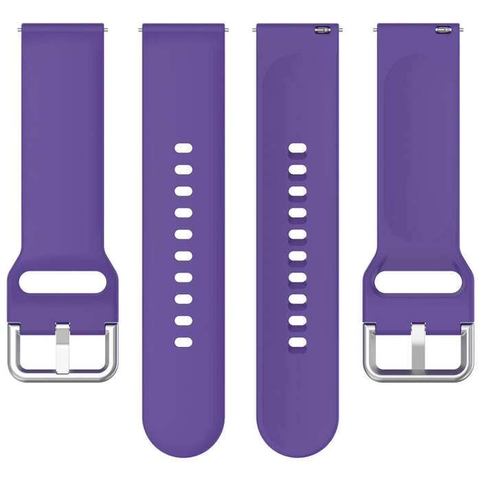 For CMF Watch Pro D395 / Watch Pro 2 22mm Solid Color Silver Buckle Silicone Watch Band, Size:L(P...
