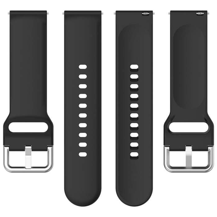 For CMF Watch Pro D395 / Watch Pro 2 22mm Solid Color Silver Buckle Silicone Watch Band, Size:S(B...