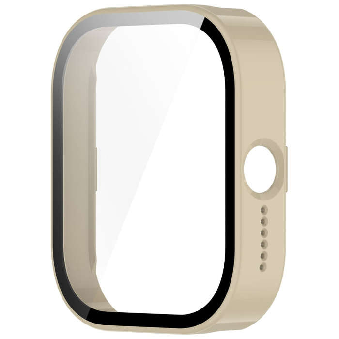 For CMF Watch Pro D395 PC + Tempered Film Integrated Watch Protective Case(Ivory White)