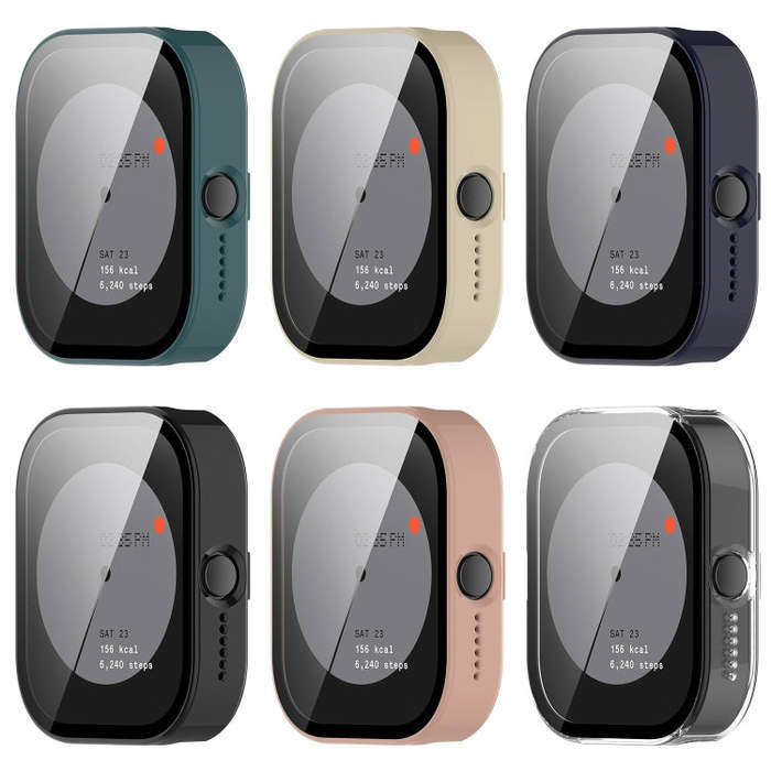 For CMF Watch Pro D395 PC + Tempered Film Integrated Watch Protective Case(Transparent)