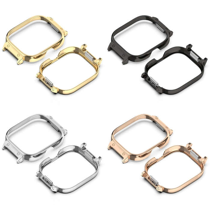 For CMF Watch Pro D395 20mm Metal Frame Watch Protective Case(Black)