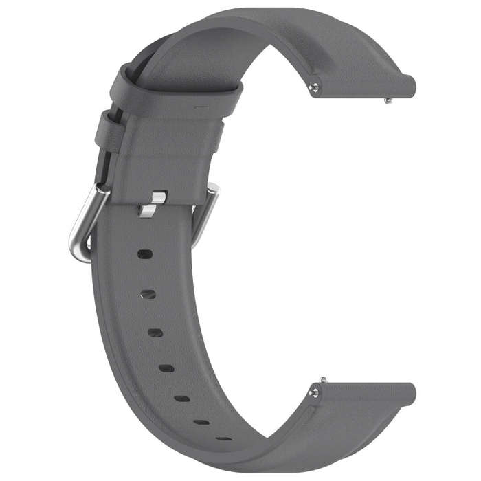For CMF Watch Pro D395 / Watch Pro 2 22mm Round Tail Genuine Leather Watch Band(Grey)