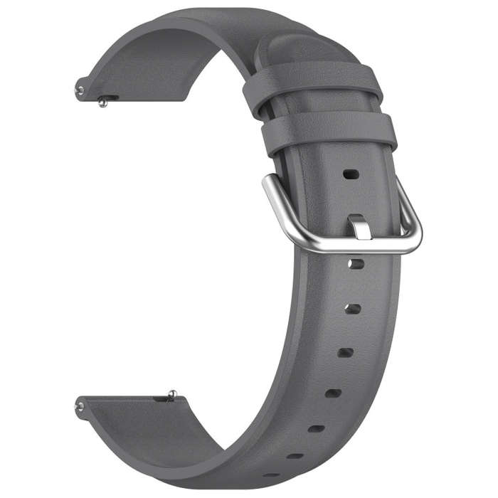 For CMF Watch Pro D395 / Watch Pro 2 22mm Round Tail Genuine Leather Watch Band(Grey)
