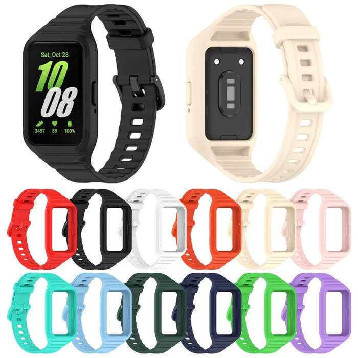 For Samsung Galaxy Fit 3 Solid Color Integrated TPU Watch Band(Starlight)