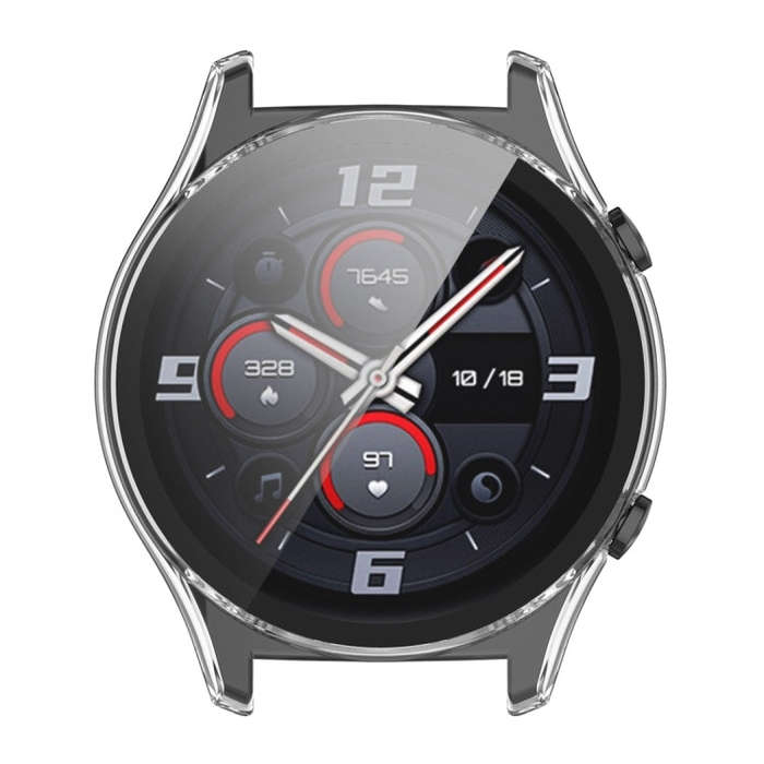 For Honor Watch GS 4 PC + Tempered Film Integrated Watch Protective Case(Transparent)